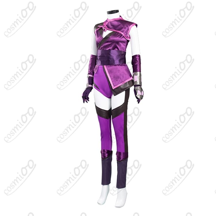 モータルコンバット11 ミレーナ コスプレ衣装 紫基調の戦闘服デザイン・快適素材 - 2枚目の画像
