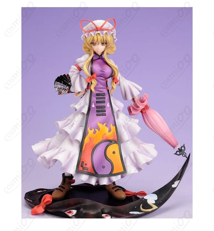 東方萃夢想 八雲紫 コスプレ衣装 - キャラクターとのリアルな再現画像。ファン必見！高い再現度と快適な着心地