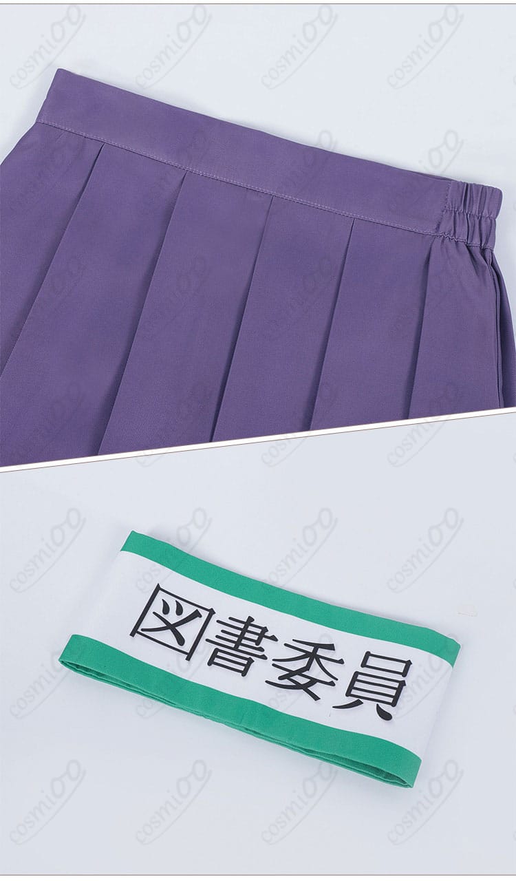スカートの裾と腕章のディテール – 100カノ好本静 コスプレ衣装のスカート裾と腕章の装飾細部。