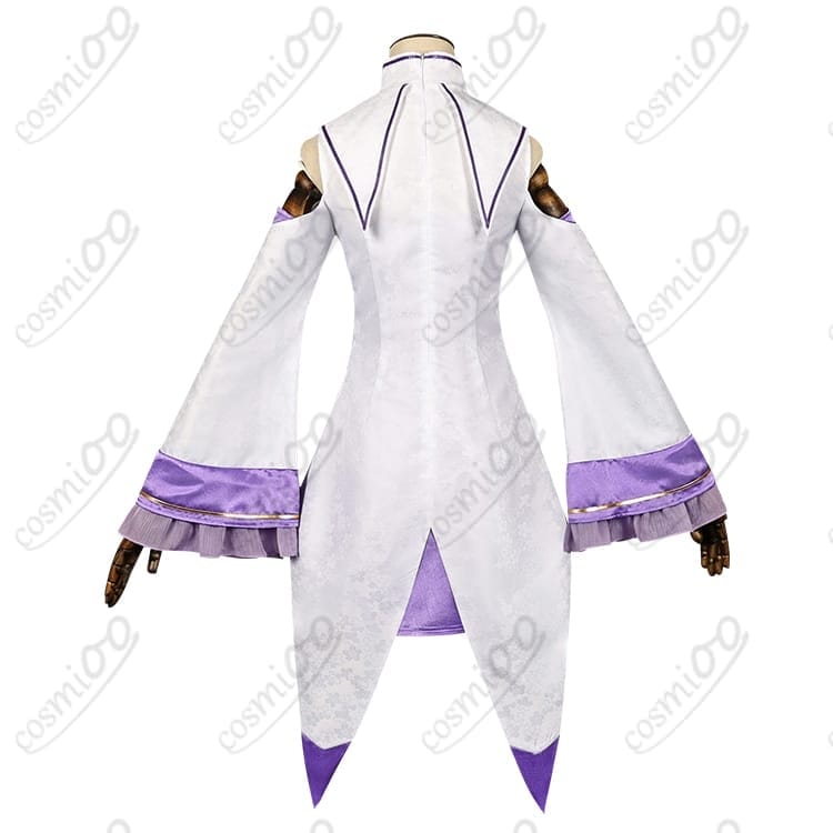 Re:ゼロ エミリア コスプレ衣装｜高再現・清楚な白×紫デザイン - 3枚目の画像