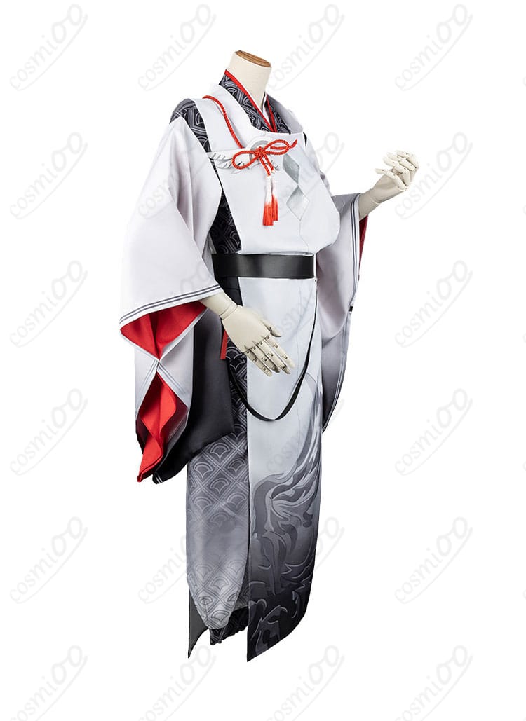 商品右側から見たコスプレ衣装の画像。ローレン・イロアスの和服衣装のデザインとディテールが分かります。