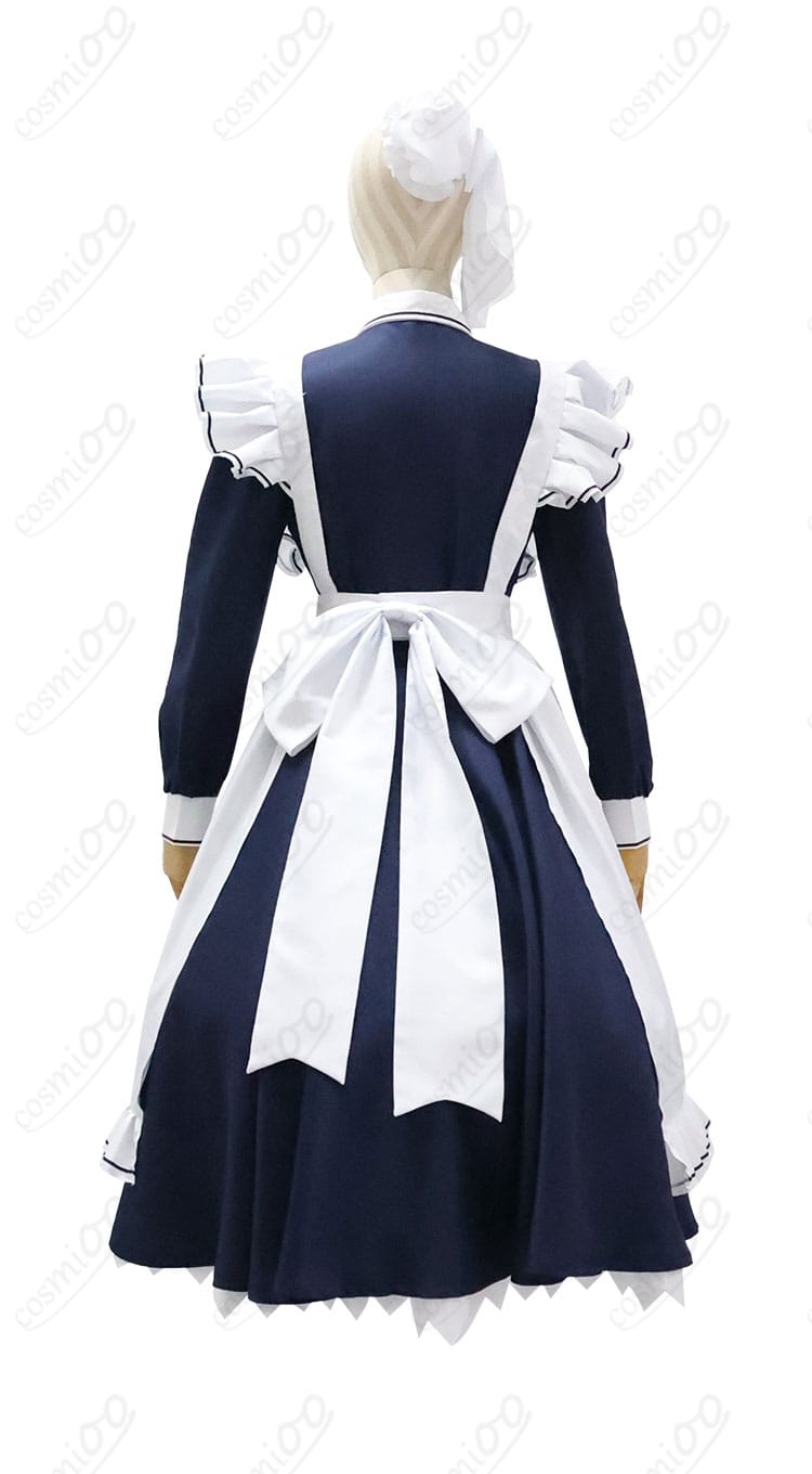 商品背面図 - 喫茶店制服の背面デザインとエプロン