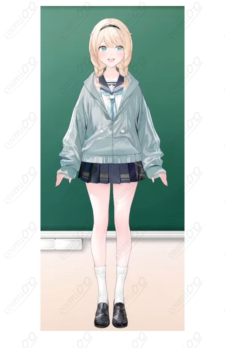 風真いろはのコスプレ衣装を着たキャラクター画像。ホロライブの人気VTuber風真いろはを忠実再現。コスプレ衣装の詳細がわかる一枚。