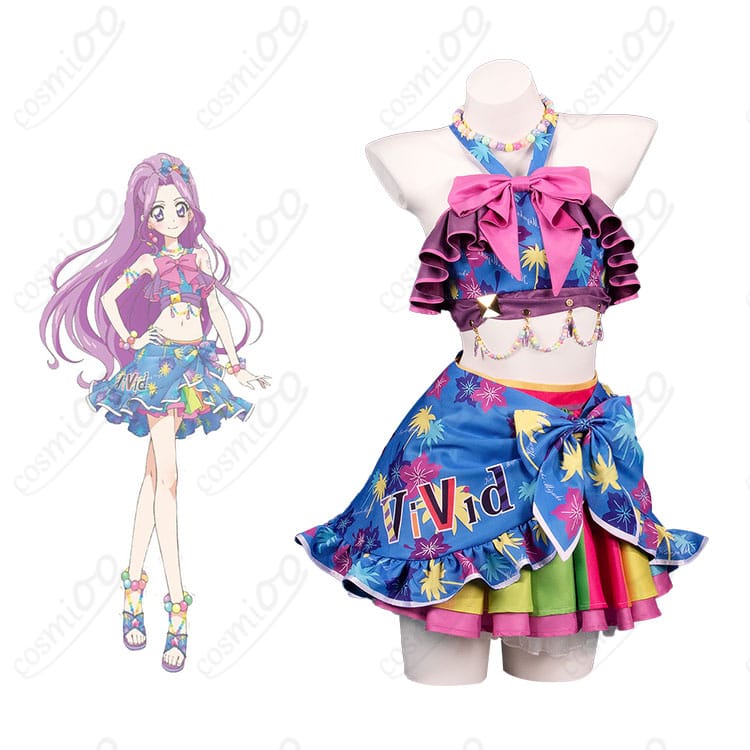 アイカツオンパレード！ 神崎美月 コスプレ衣装とキャラクターの一体感が感じられるショット。高忠実度の再現で、アイドル衣装の魅力を存分に表現。