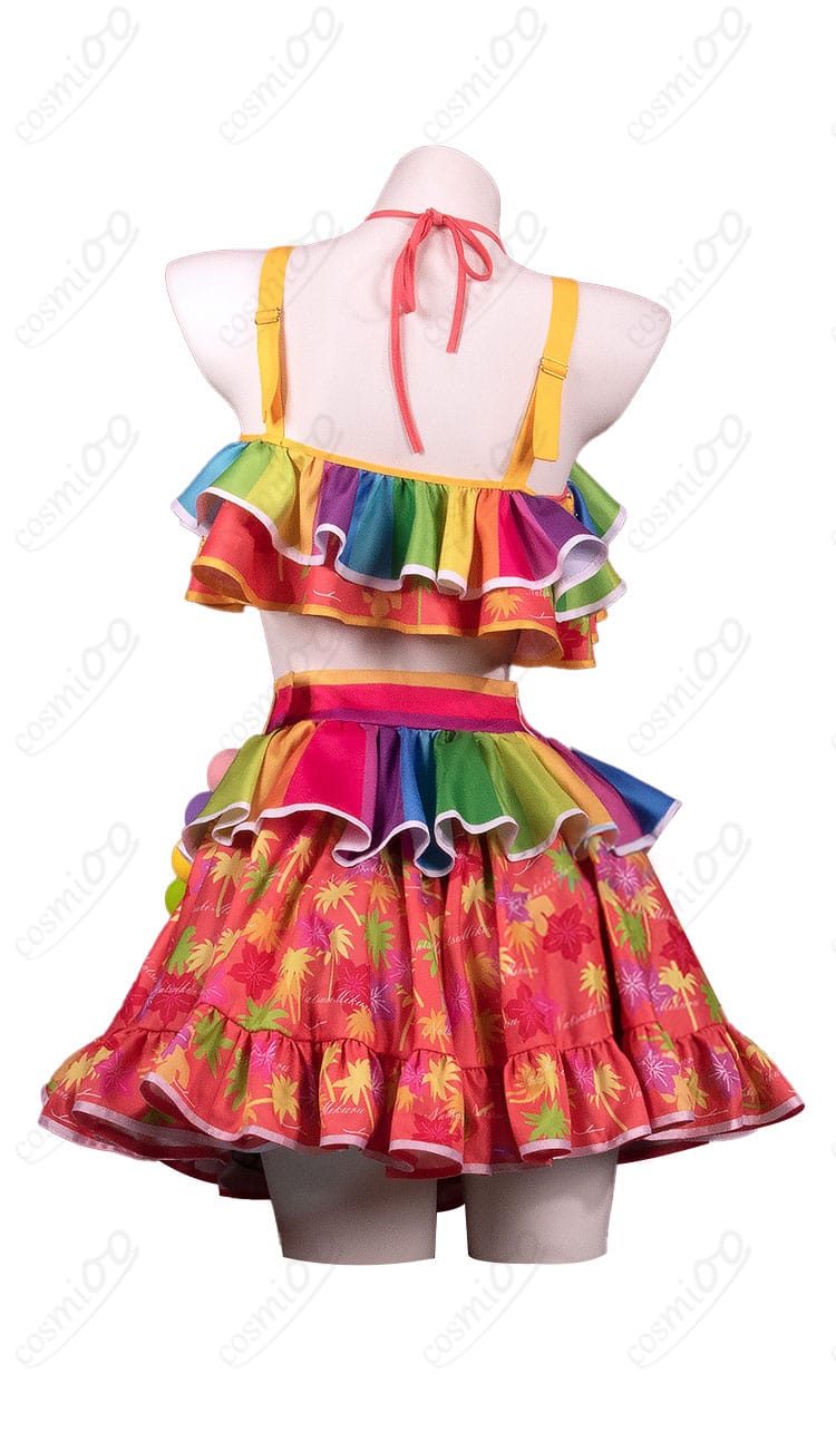 アイカツオンパレード！ 夏樹みくる コスプレ衣装 背面ビュー、バックスタイルの美しいディテール