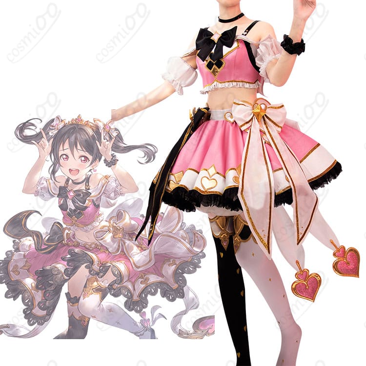 商品服装とキャラクターの組み合わせ図 - ラブライブ！ 矢澤にこ コスプレ衣装。忠実に再現されたデザイン。