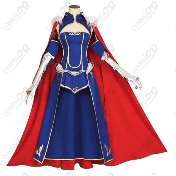 FGO セイバー コスプレ衣装 青ドレス＋銀甲冑 ハイレプリカ