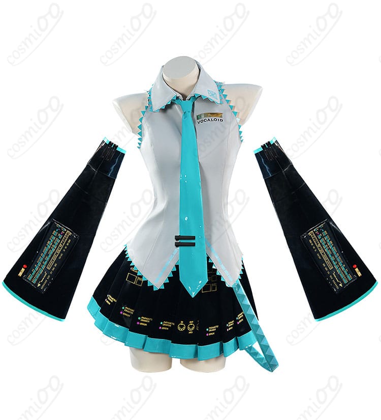 初音ミク コスプレ衣装正面写真 - 詳細なデザインとリアルな再現