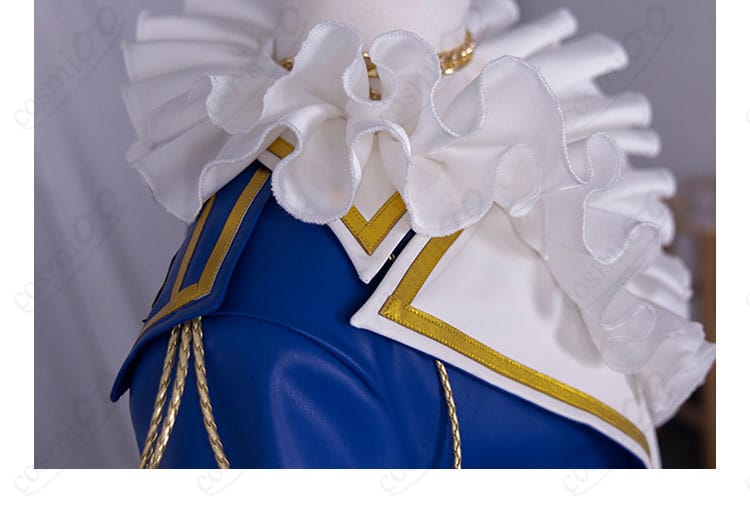 囚人（ルカ・バルサー）コスプレ衣装の肩装飾の詳細。衣装の魅力的なディテールが際立っています。