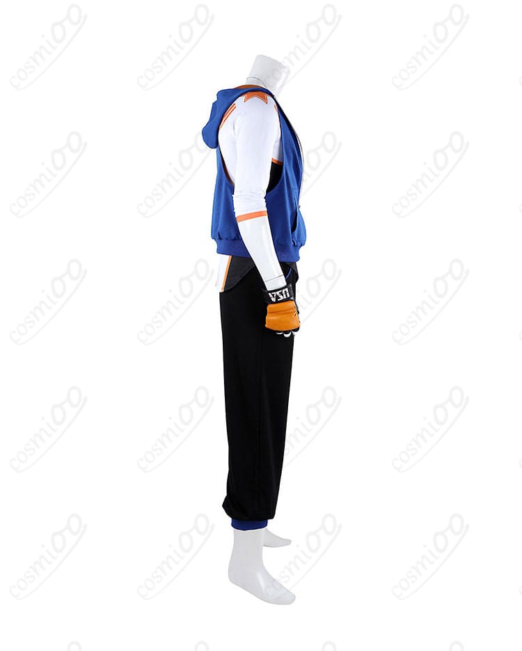 ストリートファイター6 ルーク コスプレ衣装 左側のディテール。衣服の細部が忠実に再現。