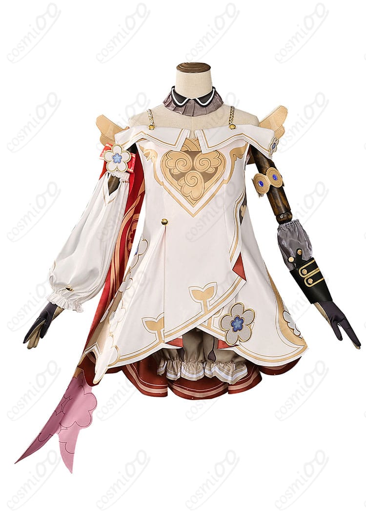 トリビー コスプレ衣装正面図 - 高品質な仕上がりで、ゲームのキャラクターを忠実に再現した衣装。