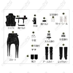恋と深空主人公『夜と共に』コスプレ衣装高再現・エレガントな夜色セット - 5枚目の画像（サムネイル）