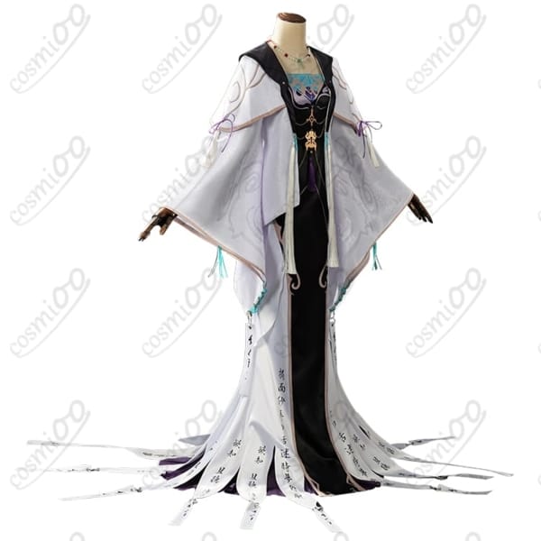 無期迷途白逸『玉骨』コスプレ衣装清廉な白銀×淡青の上品デザイン
