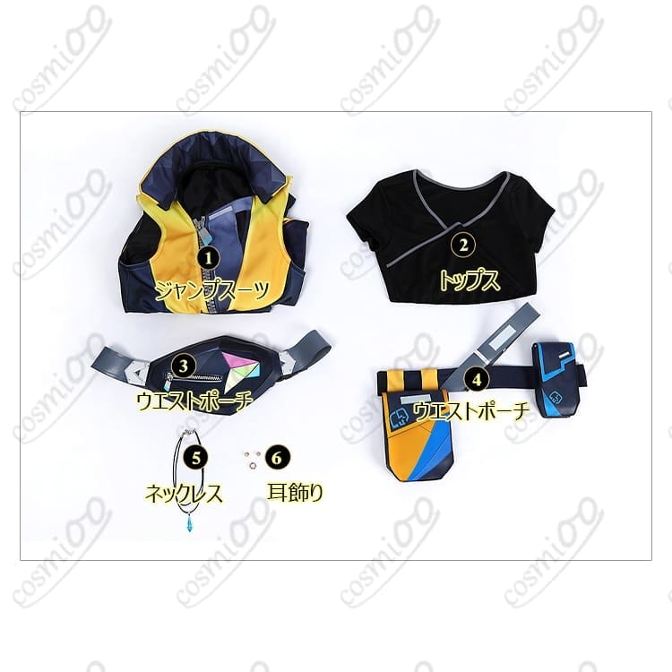 VALORANT セージ コスプレ衣装 高再現 初期衣装 ジャンプスーツ＋耳飾り - 6枚目の画像