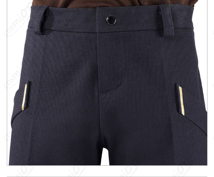 パンツのウエスト部分装飾の詳細。テホのコスプレ衣装のパンツ部分のディテールが美しく表現されています。
