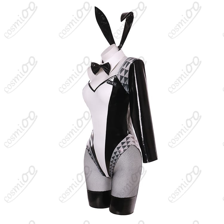 初音ミク バニーVer. コスプレ衣装｜光沢スーツ・網タイツ付・高品質 - 2枚目の画像