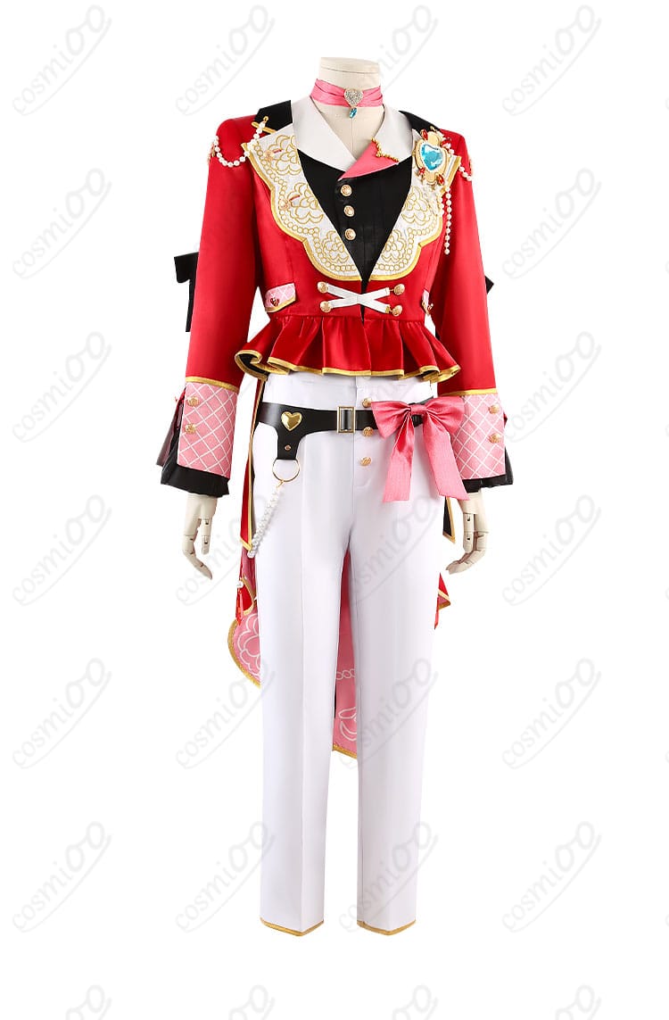 商品側面画像：あんさんぶるスターズ！！朱桜司のコスプレ衣装側面図。衣装のデザインとフィット感を確認できる一枚。