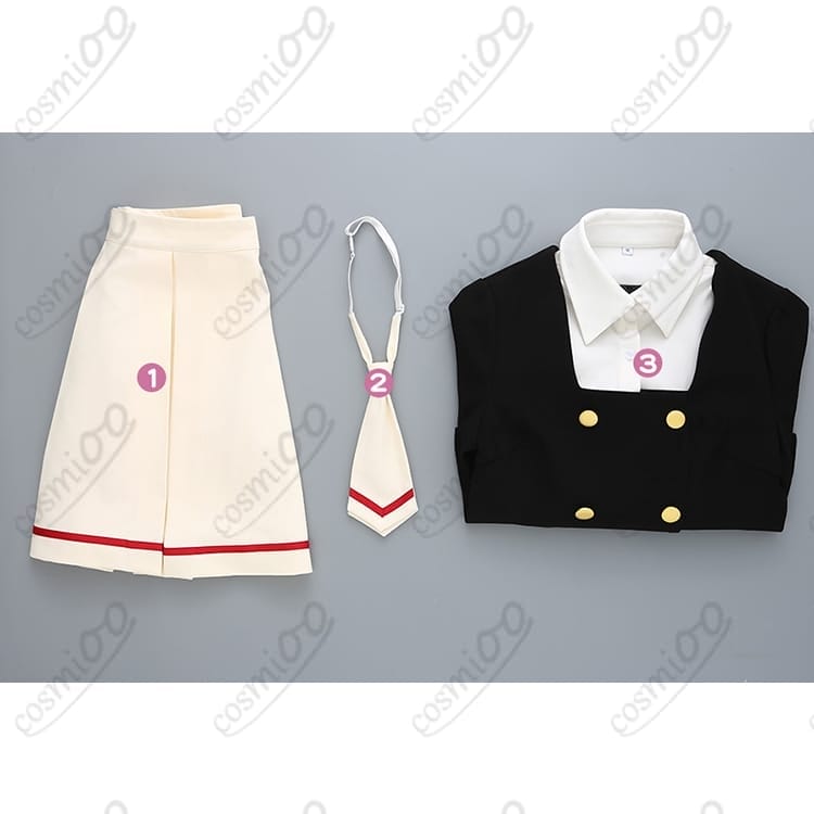 カードキャプターさくら 木之本桜 通学制服コスプレ 高品質・清楚な中学スタイル - 4枚目の画像