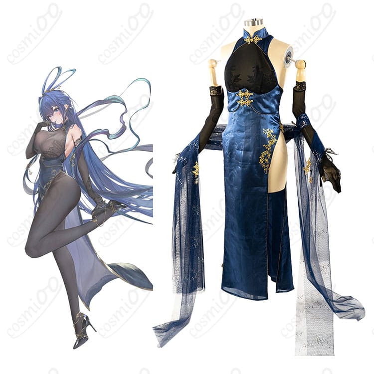 商品服装とキャラクターの組み合わせ画像 - アズールレーン ニュージャージー コスプレ衣装 月下のレッツ・ダンス!を着たキャラクター