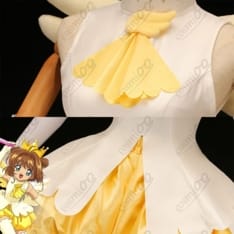 カードキャプターさくら 木之本桜 コスプレ 白×黄色バトル衣装 高再現・軽量素材 - 4枚目の画像（サムネイル）