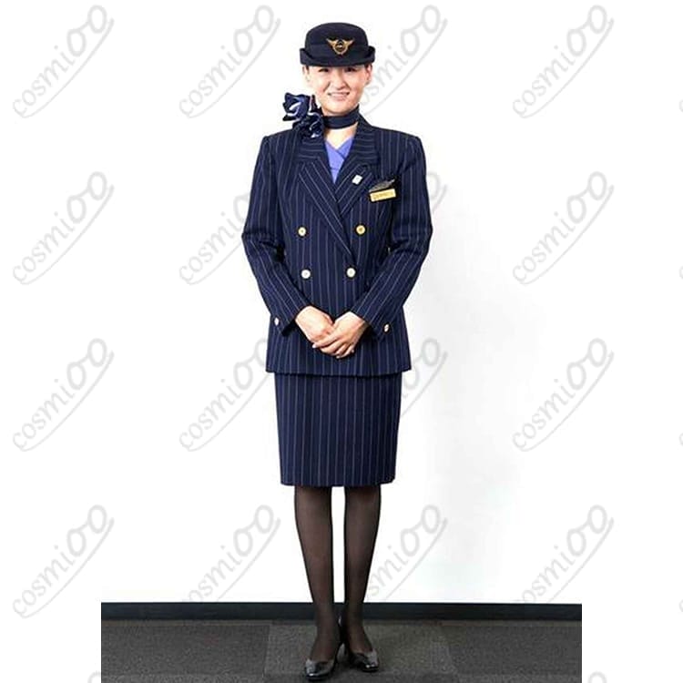ANA風客室乗務員コスプレ衣装｜第8代制服モチーフの高再現フルセット - 1枚目の画像