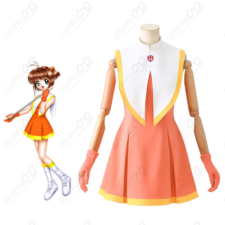 カードキャプターさくら 木之本桜 チアリーディング部 大会用ユニフォーム コスプレ衣装｜コスプレ通販-1