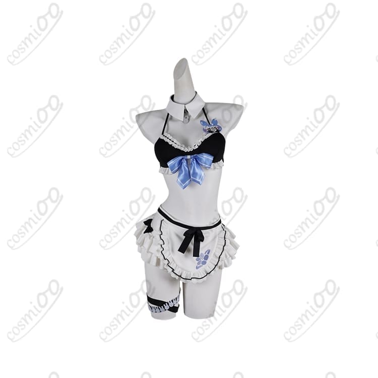 ホロライブ 兎田ぺこら 水着/メイド風コスプレ 高再現・フルセット・送料無料 - 4枚目の画像