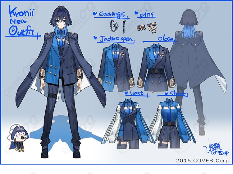 hololive ホロライブ オーロ・クロニー 軍服衣装 コスプレ衣装-1