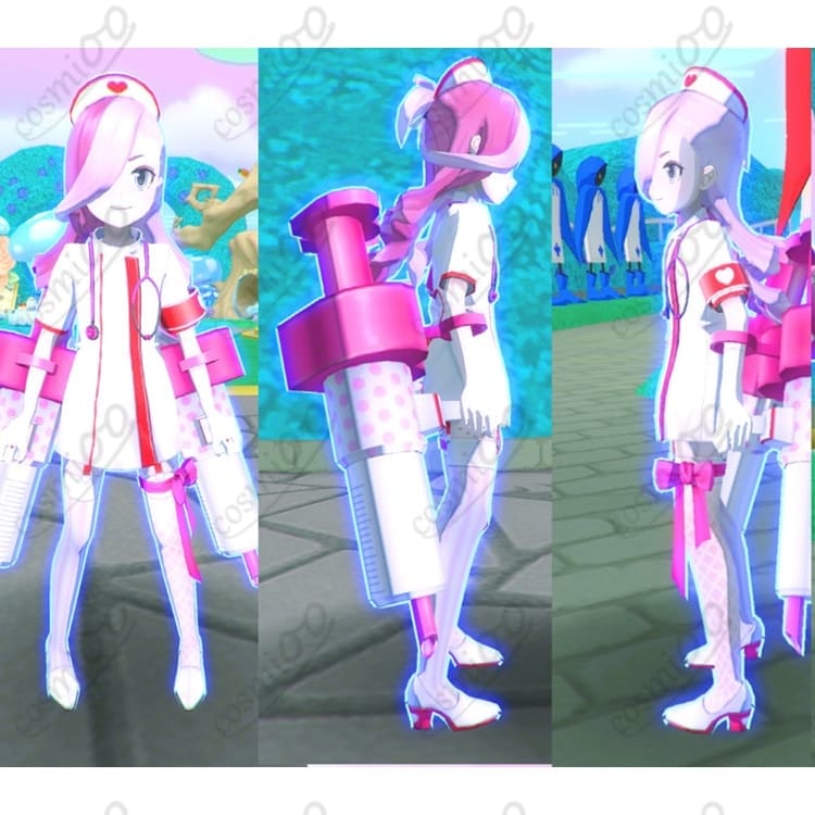 ＃コンパス『メグメグ』ナース衣装 コスプレ 高品質・可憐でポップなフルセット - 1枚目の画像