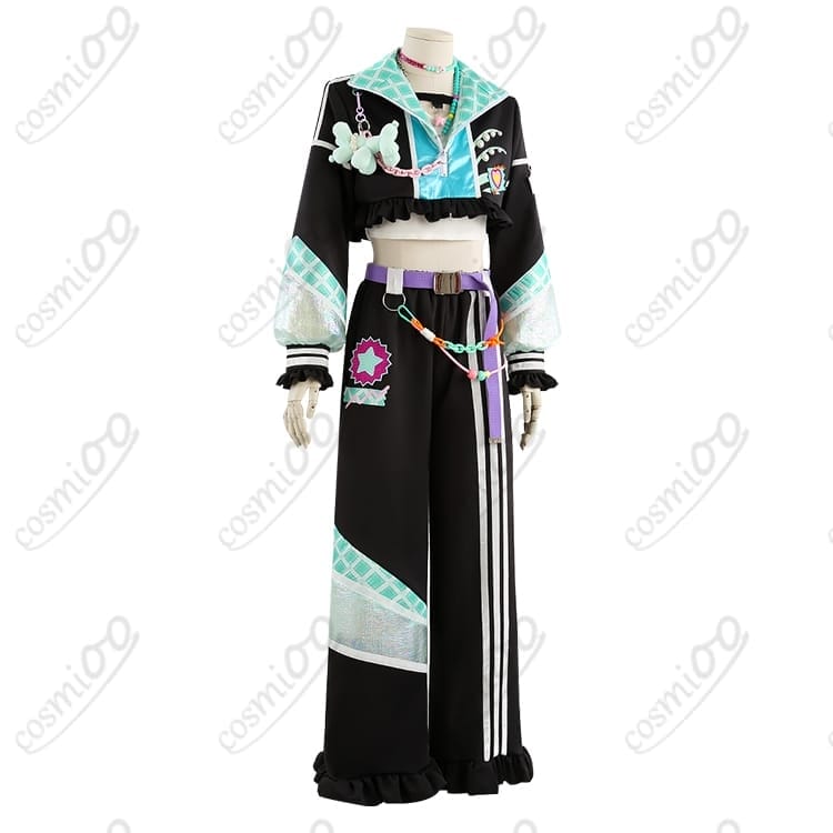 あんさんぶるスターズ！！ プレナイトチェック風 コスプレ衣装 淡緑チェックの私服 - 2枚目の画像