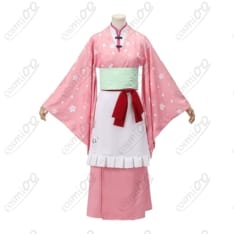 銀魂 神楽 春色茶房風コスプレ衣装 高再現・可憐で元気なカフェ制服 - 3枚目の画像（サムネイル）