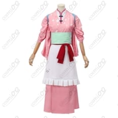 銀魂 神楽 春色茶房風コスプレ衣装 高再現・可憐で元気なカフェ制服