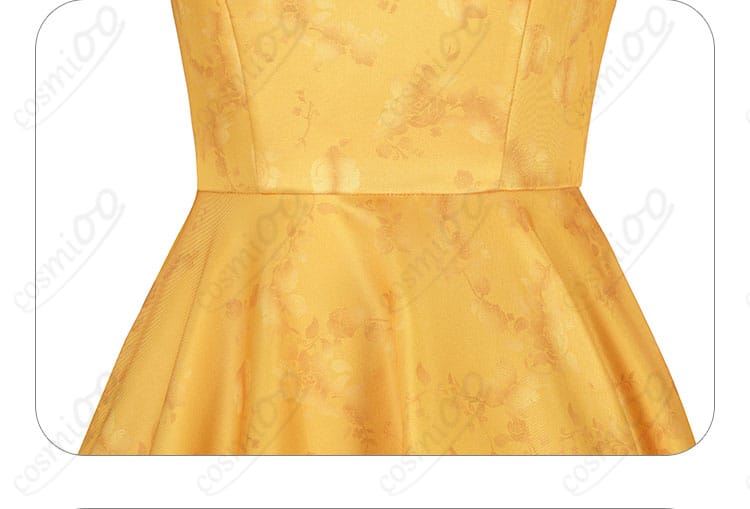 肩飾りの花とスカートの細部画像|#コンパス チーちゃん コスプレ衣装 花飾り&スカートディテール