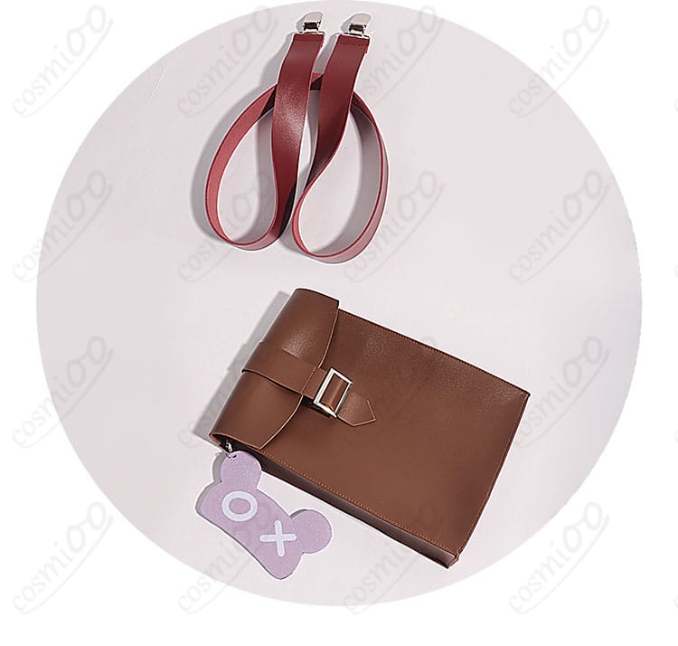 無期迷途 ヘラ コスプレ衣装の腰飾りとベルトシステムの接写。ポーチ配置と固定方法が分かる。