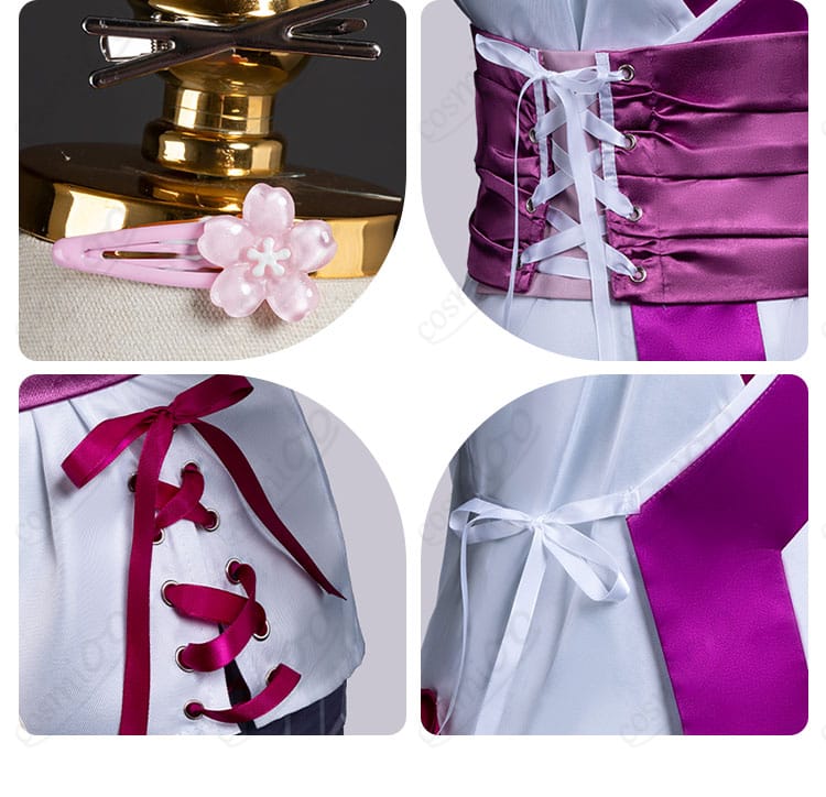 千恋*万花 常陸茉子 私服 コスプレ衣装 髪飾り・腰飾りの全体バランスがわかる画像