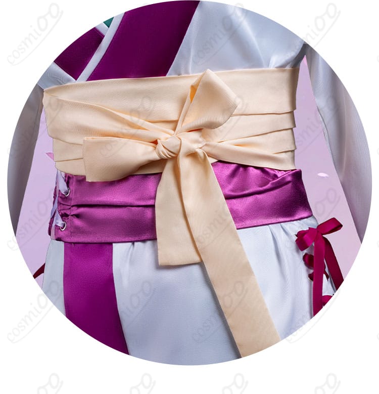 千恋*万花 常陸茉子 私服 コスプレ衣装 腰封とコルセットベルトの装飾ディテール