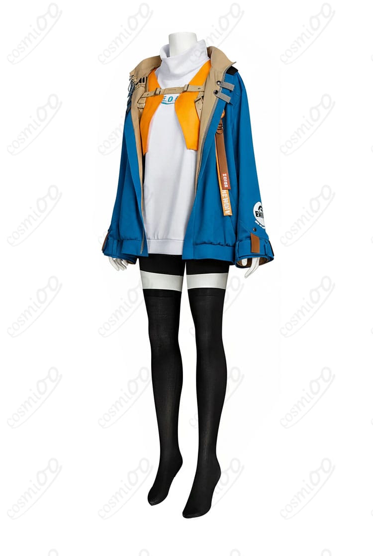 ユニカ コスプレ衣装の側面デザインと装飾パーツの配置が分かる写真