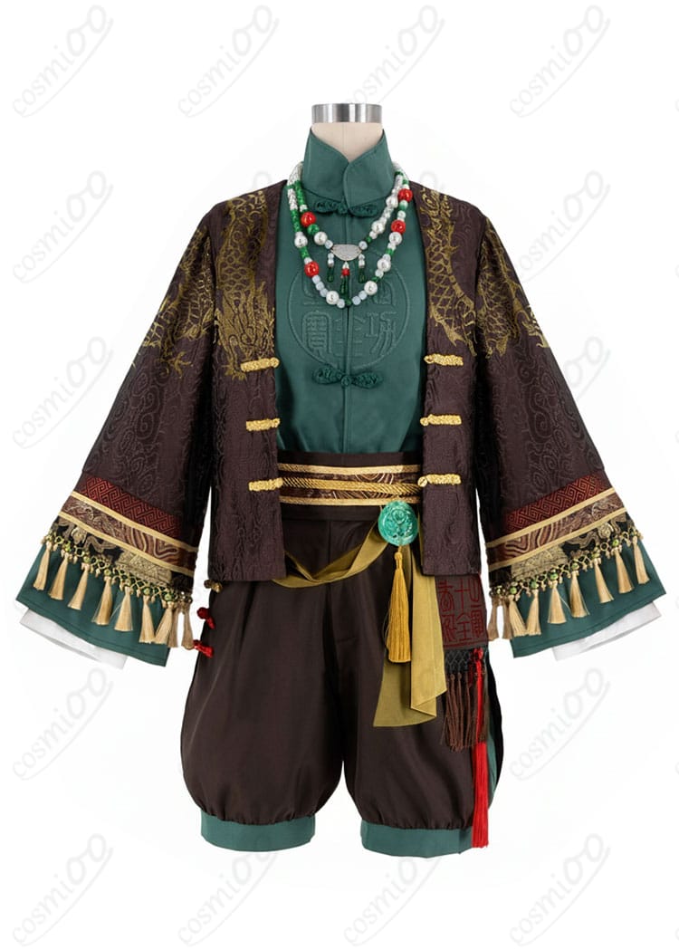 第五人格 画家 掌中の刻印コスプレの正面ディテール。襟と装飾の配置、配色コントラストを高精度に表現。