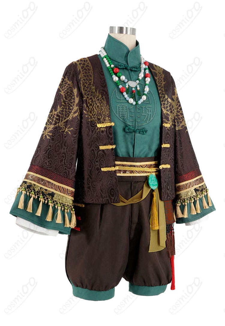 第五人格 画家(エドガー)コスプレの右側面ディテール。コートのハリ感と可動域を両立した設計が分かるアングル。