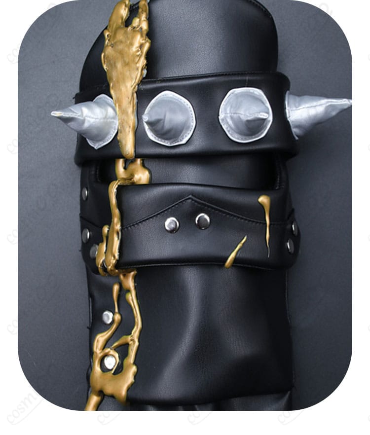 第五人格 アルヴァ・ロレンツ 金箔コスプレ衣装のアーム装飾ディテール。カフ部分の装飾と縫製を確認