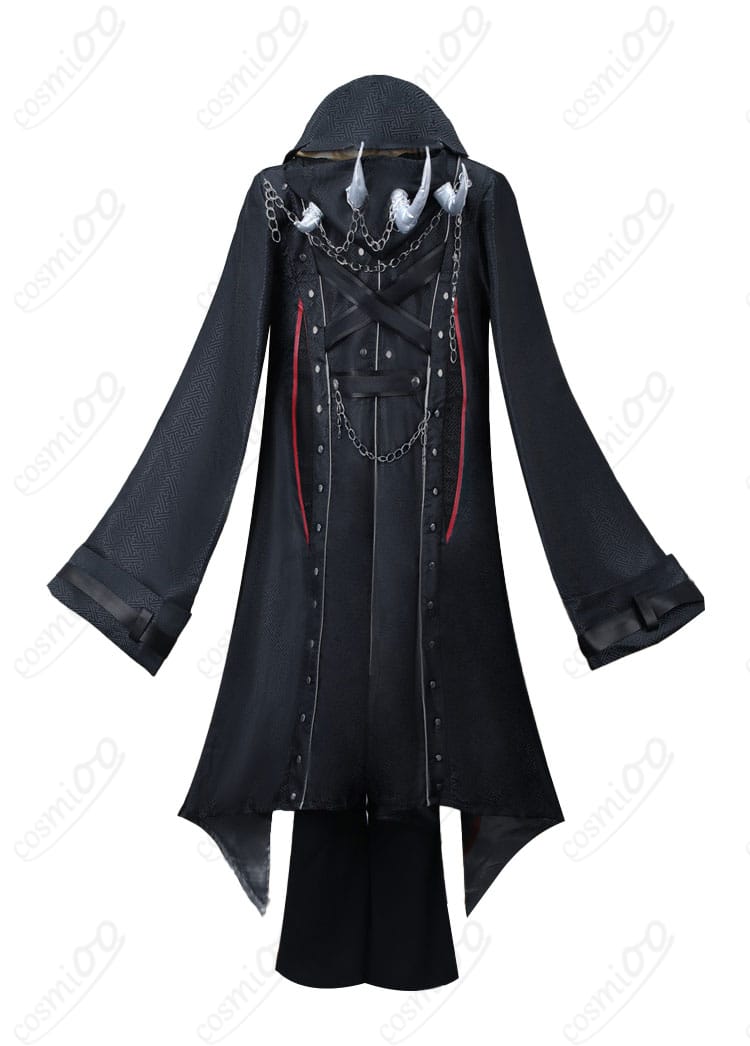 第五人格 アルヴァ・ロレンツ 金箔コスプレ衣装の背面ディテール。背中の模様とコートの落ち感が分かるカット