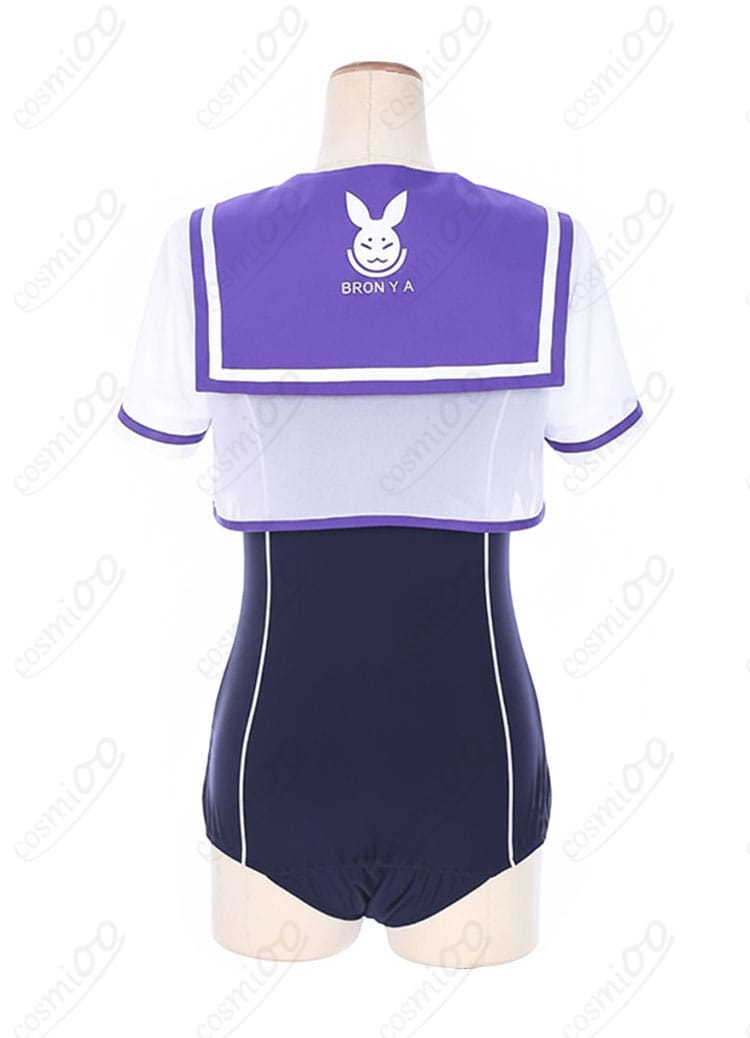 ブローニャ スクール水着 コスプレ衣装 背面全体画像|後ろ姿の再現度◎