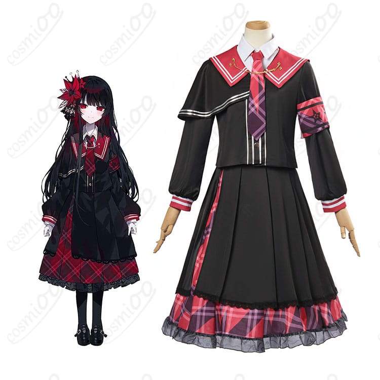 魔法少女ノ魔女裁判 二階堂ヒロの公式イラストと衣装サンプルの比較。配色と装飾位置の再現度を確認できる画像