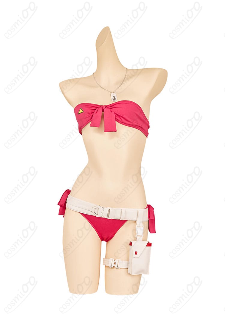 キャミィ水着コスプレの正面全体図。高品質仕立てとバランスの良いシルエット