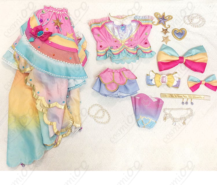 アイカツスターズ！レインボーエトワールコーデのセット内容一覧。トップス・スカート・アクセまでフルセット