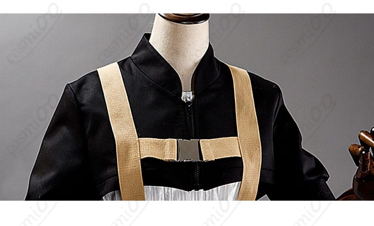 ガルクラ 河原木桃香 衣装の襟元装飾ディテール。エレガントな意匠と縫製仕上げ