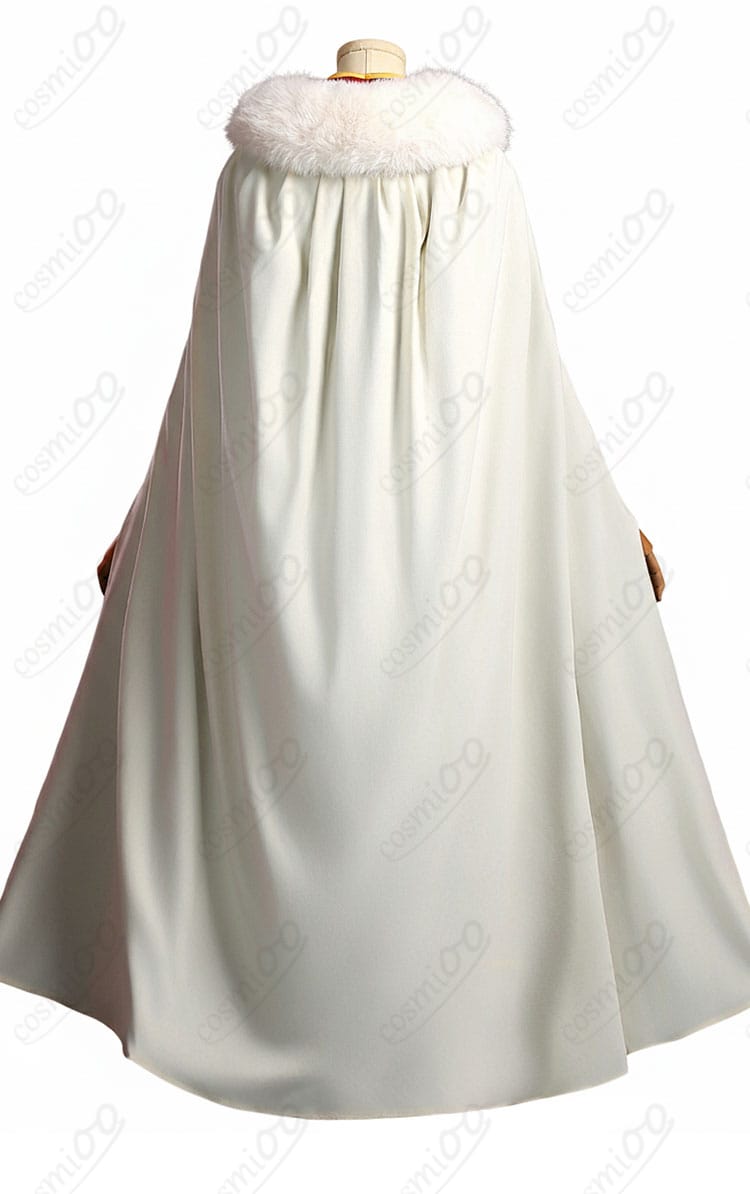 銀魂 神楽 コスプレ衣装の背面ディテール。マントの落ち感とドレス後ろ姿、装飾配置を忠実に再現した様子。