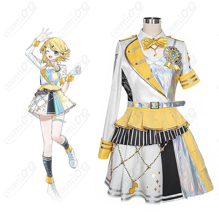 鏡音リン 5th感謝祭コスプレ衣装一式とキャラクター着用イメージ