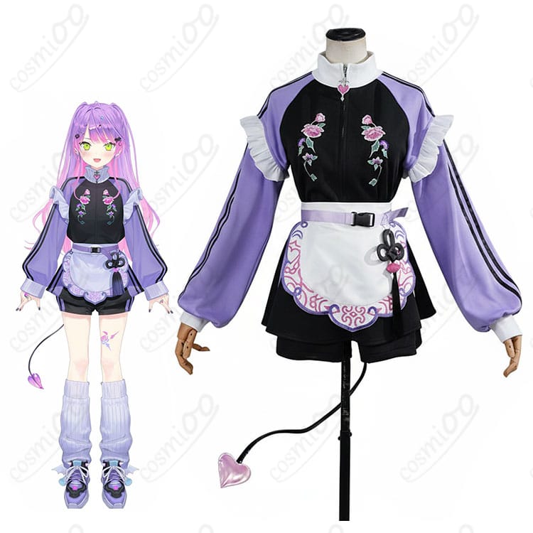 常闇トワ メイド風ジャージ衣装一式とキャライメージ|高再現コスプレで理想の変身を叶えるセット
