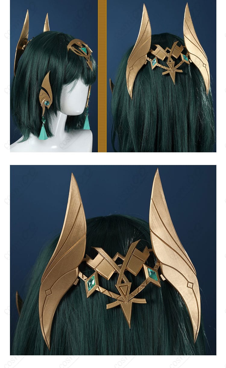 原神 ネフェル コスプレの髪飾り側面・背面ディテール。立体感と留め具の構造がわかる